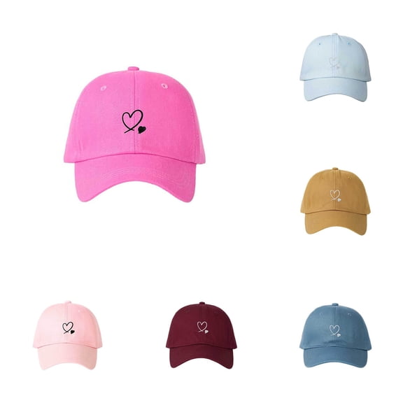 XIAOCHA Womens Embroidered Baseball Cap Adjustable Hat Band Outdoor Dad Hat,Hot Pink