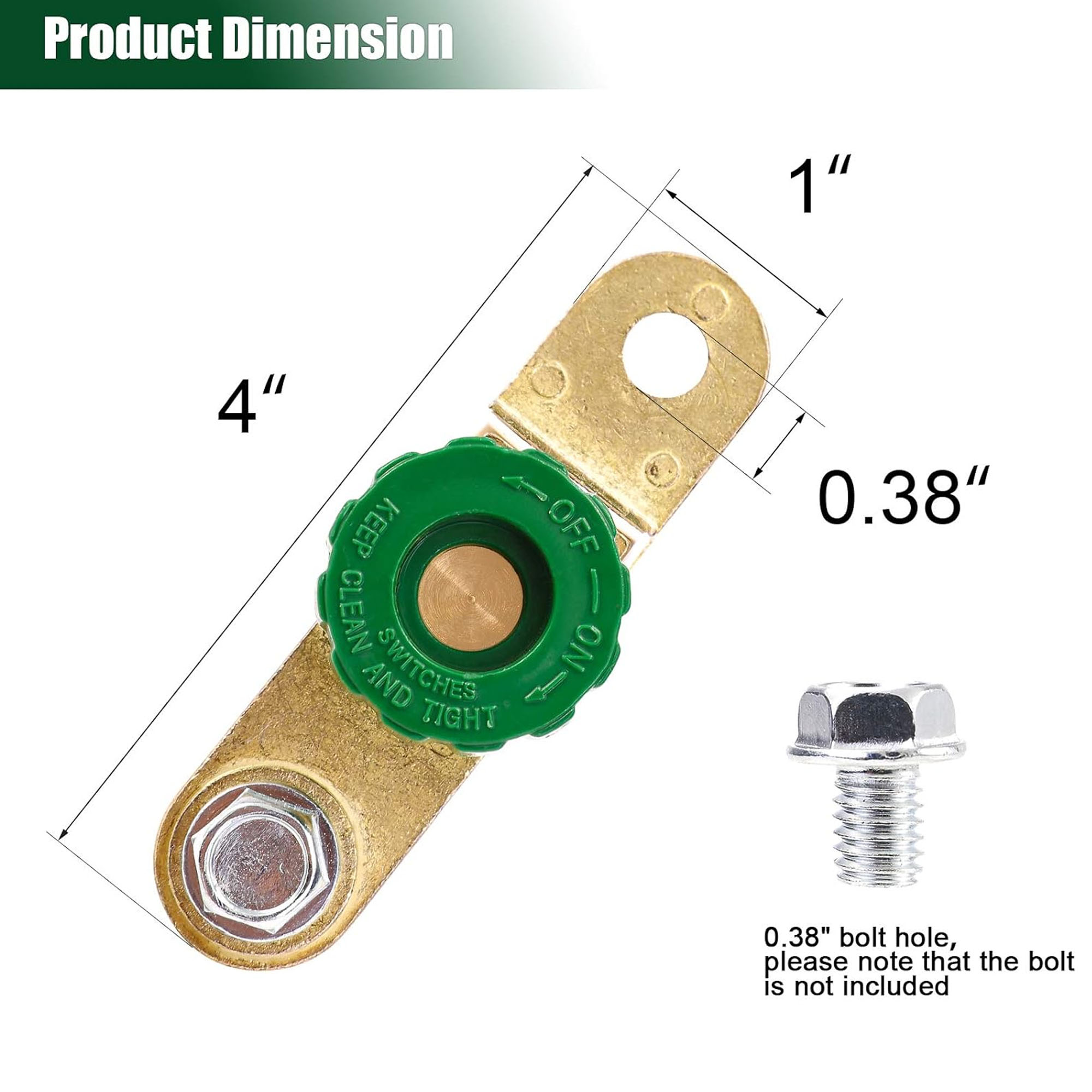 Automatic battery quick disconnect switch  Side-end battery switch  Isolator  Applicable to cars, trucks, camper vans, boats, marine batteries