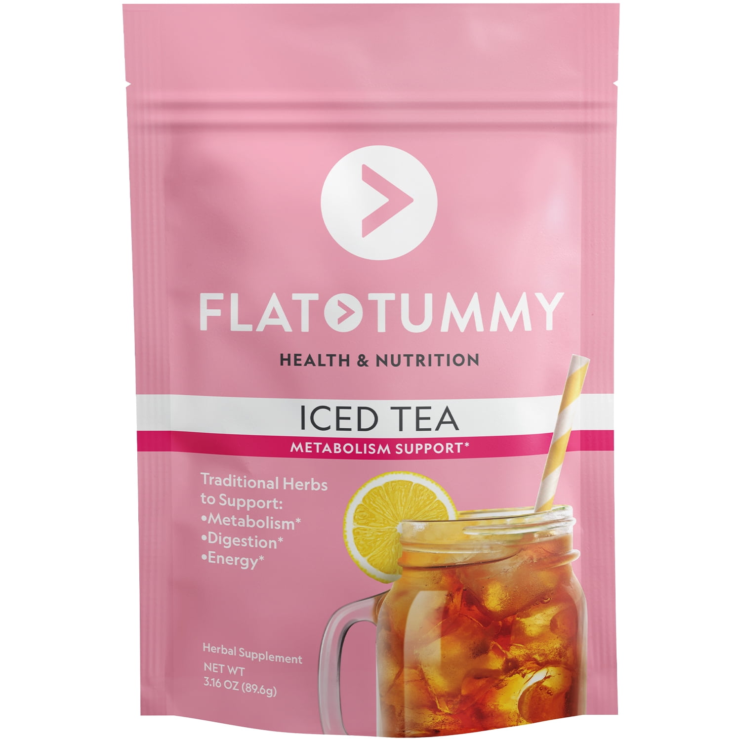 Flat Tummy Iced Tea, Metabolism & Energy Support, 28 servings of Loose