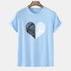 thumbnail image 2 of Hombres Casual Cuello Redondo Estampado Pullover Shorts Mangas Camiseta Blusa Pompotops  oipoqjl32401, 2 of 9