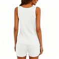 thumbnail image 5 of hotojiny 2 Pieces Womens Tank Top Pajamas Set Soft Sleepwear Sleeveless T-Shirt and Shorts Summer Loungewear Pjs Set, 5 of 7