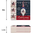 thumbnail image 3 of RYLABLUE Independence Day Gnomes Set of 4 Coaster for Drinks, Absorbent Ceramic Stone Coasters Cup Mat with Cork Base for Home Kitchen Room Coffee Table Bar Decor, 3 of 4