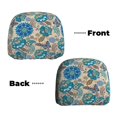 thumbnail image 6 of Naloa Vintage Floral Butterflies Print 2 PCS Car All-Inclusive Headrest Cover,Seat Headrest Cover Headrest Cover Protector for Most Car Models, 6 of 9