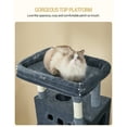 thumbnail image 4 of Large Cat Tree Tower with Large Top Perch， Washable Cushion, Suitable for Multiple Cats, 4 of 8
