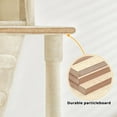 thumbnail image 5 of RONG-3 Sturdy Cat Tree Tower Cozy Kitten Condo Durable Scratching Post with Soft Hammock Basket 54in Indoor Safe Interactive Pet Play Spot,Beige, 5 of 10