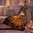 thumbnail image 6 of Luminous Moth Glowing Mushroom Fantasy Forest Scene Enchanting, Peaceful Woodland Scene, Warm Flannel Blanket for Cabin and Lodge, Garden Lovers Thanksgiving Gift, Fantasy Home Decor, 6 of 9