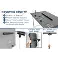 MountIt! No Stud Fixed TV Wall Mount, Heavy Duty for Large TV's, Fits 32" to 80" TV's, Capacity
