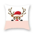 thumbnail image 1 of Throw Pillow Cover Christmas Elements Printing Pillowcase Decoration Polyester Washable Sofa Pillowslip, Type 32, 1 of 5