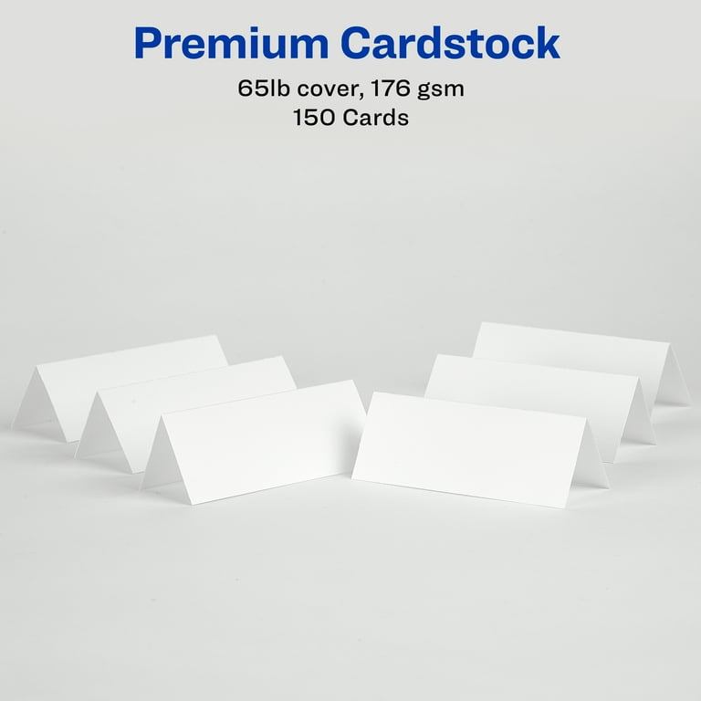 Avery Printable Place Cards with Sure Feed Technology, 1-7/16" x 3-3/4",  Textured White, 150 Blank Place Cards for Laser or Inkjet Printers (5011) -  Walmart.com