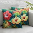 thumbnail image 3 of COMIO Farmhouse Decorative Outdoor Throw Pillow Covers for Couch Sofa Bed Hawaiian Tropical Plants Palm Leaf Pillow Cover Modern Decor Pillow Case White, 3 of 5