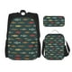 thumbnail image 1 of Easygdp River Freshwater Fish Mochila para Niños y Niñas con Set de Caja de Almuerzo y Estuche para Lápices 3 en 1, Mochila Escolar Estampada para Adolescentes, 1 of 7