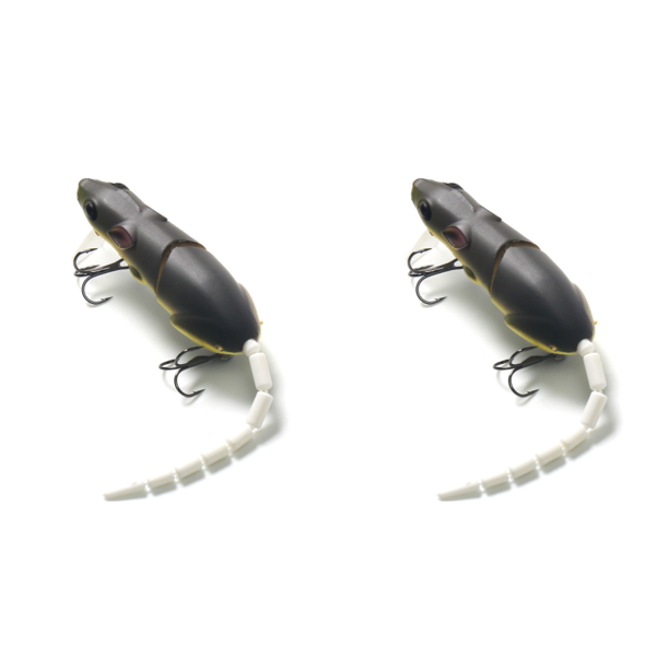 Aquear El Ratón Articulado Simulación Cebo Rata Artificial Señuelo Pesca (marrón)