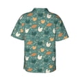 thumbnail image 4 of Xecao Flowe Rooster print Hawaiian shirt - a stylish short-sleeve button-down for men, perfect for casual beach and tropical outings., 4 of 9