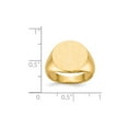 thumbnail image 5 of 14K Yellow Gold Ring Band Signet 15.0x15.5mm Closed Back, Size 5, 5 of 5