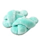 thumbnail image 1 of Pantuflas de piel mullida y esponjosa para mujer, chanclas con punta abierta, cómodas, con espuma viscoelástica, para el hogar, suaves, planas, antideslizantes, para spa, interior y exterior, 1 of 5