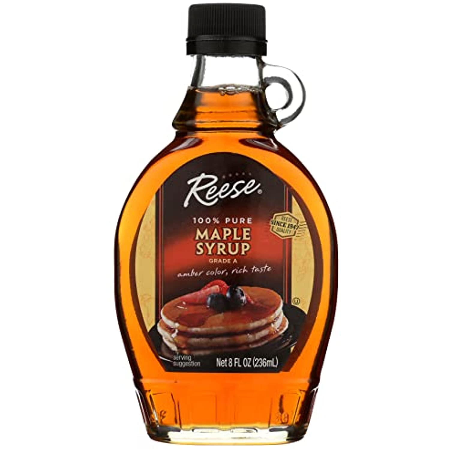 Reese Syrup Maple Pure, 8 Oz (Pack Of 12)