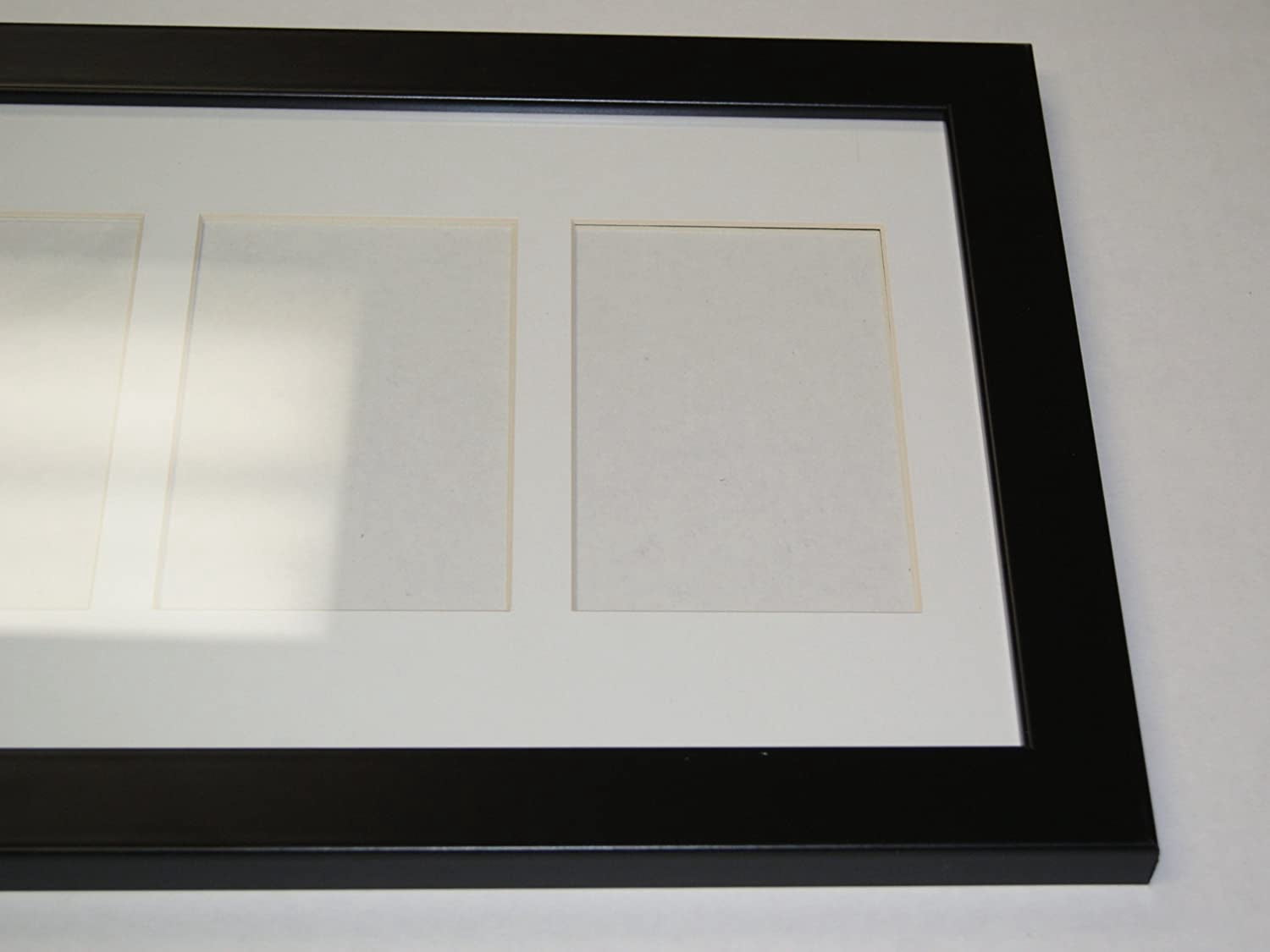 Creative Letter Art 8x30 Collage 9 Picture Frame with White Mat, Black