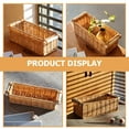 thumbnail image 3 of Zcyifa Woven Basket Plastic Rattan Woven Sundry Storage Basket With Handle Cosmetic Basket Desktop Storage Organizer (S), 3 of 10