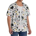 thumbnail image 4 of Xecao offers the Puppy for Men's Casual Short-sleeved Shirt, a button-up collared shirt with a pocket, perfect for beach vacations and yacht travel in the Large size., 4 of 7