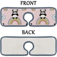 thumbnail image 6 of 2 Pcs SKYSONIC Faucet Absorbent Mat Cute Pandas Washable Counter Drying Pads Behind Faucet for Kitchen Bathroom, 6 of 7