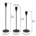 thumbnail image 3 of 3Pcs Taper Candle Holders Gold Candlestick for Wedding Dinning Party Home Decoration, 3 of 3