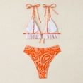 thumbnail image 4 of Aayomet Ensemble Bikini String pour Femmes Maillot de Bain Bikini Taille Haute (Orange, L), 4 of 5