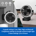 thumbnail image 4 of Mainstay 7 "Rechargeable USB Clip and Table Fan with LED Black, 4 of 12