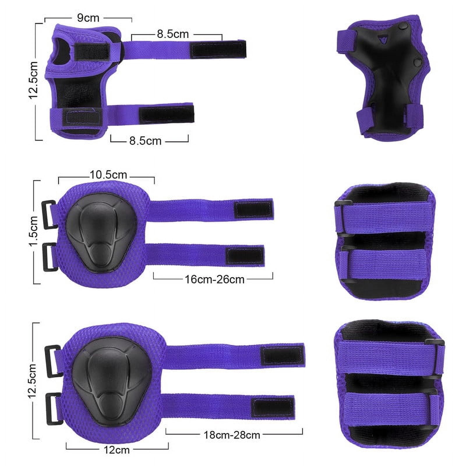 Kids Bike Helmet Set Skateboard Knee Pads, Helmet Pad Set Protective Gear Set Adjustable for Girls Kids 3-10yrs Helmet Elbow Pads Wrist Guards for Sport Cycling Bike Roller Skating Scooter