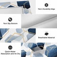 thumbnail image 5 of Navy Blue Marble Outdoor Rug 4x6 Ft, Non Slip Washable Area Rug, Gold White Geometric Hexagon Modern Patio Rugs Carpet Runner, Large Floor Mat for Indoor/Outdoor Deck Porch Camping, 5 of 8