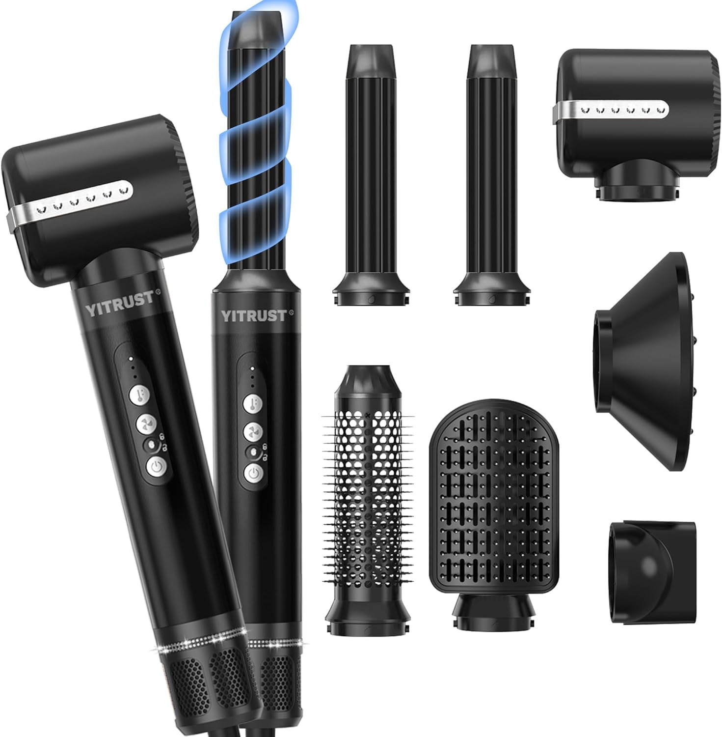 Hair Dryer Styler 7 In 1, High Speed Brushless Otor Blow Dryer Wrap - View #10