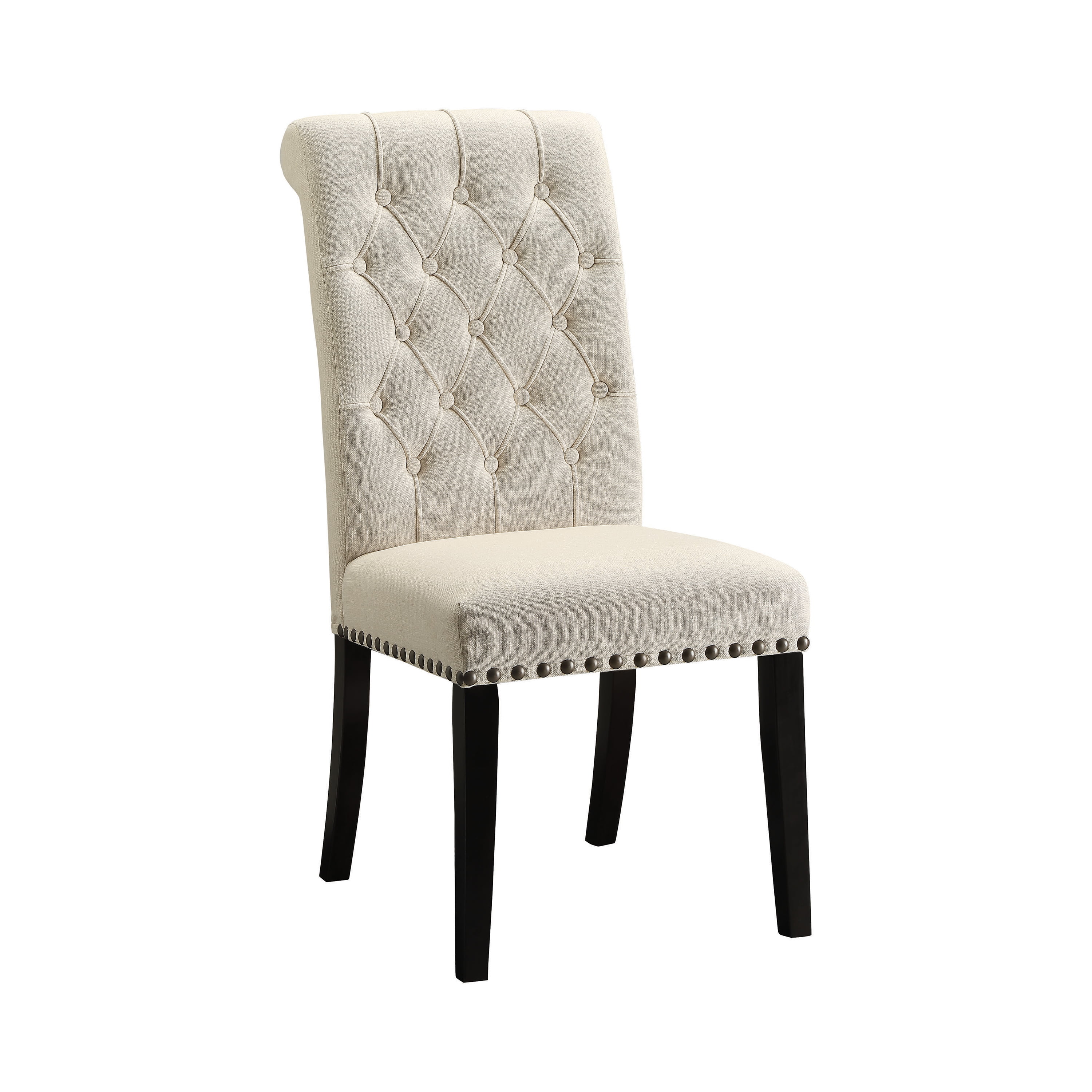 Tufted Back Upholstered Side Chairs, Tufted Nailhead Chairs