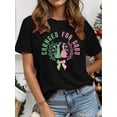 thumbnail image 1 of Camiseta con gráfico "Cambiado para siempre" - Cuello redondo informal, manga corta, top de moda para mujer, algodón transpirable, lavable a máquina, top deportivo de ocio, 1 of 7