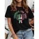 thumbnail image 1 of Changed for Good" Portrait Graphic Tee - Casual Crew Neck, Short Sleeve, Women's Fashion Top, Breathable Polyester, Machine Washable, 1 of 7