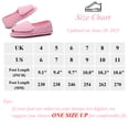 thumbnail image 5 of Open Toe Plaid Slippers for Women Memory Foam Adjustable Hook & Loop Closure Wide House Shoes, Pink 7, 5 of 6