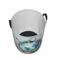 thumbnail image 3 of Goofa Let's go Travel Printed Circular Hamper,Laundry Basket with Handles,Storage Baskets Foldable,Large Capacity Laundry Hamper-, 3 of 8