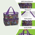 thumbnail image 4 of Garden Tool Bag,Pioneer Flower Floral Print Pattern Garden Tool Organizer,Garden Gifts,Waterproof Multi-Pocket Garden Tool Storage 11.8x5.5x11.4 Inch(Tools NOT Included), 4 of 6