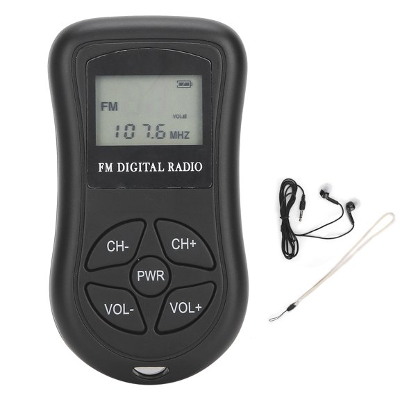 KDKA‑600 Radio Profesional Mini Receptor Estéreo FM Portátil Pantalla LCD con Auricular