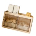 thumbnail image 3 of Caja de almacenamiento para bolsas de té para colgar en la pared, estante multifuncional para cápsulas de café para oficina, despensa, aperitivos, color amarillo, 3 of 12