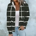 thumbnail image 2 of wycnly 2023 Sweatshirt Coat for Women Winter Hooded Coat for Women Fashion Striped Print Zip up Drawstring Hoodies Tops Lightweight Casual Long Sleeve Fall Sweatshirt Outwear with Pocket Weekly, 2 of 7