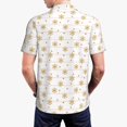 thumbnail image 2 of Polo Shirts for Men, Gold Snowflake Stripes Cuteness Casual Mens Polo Shirts Short Sleeve Button Down Classic Mens Golf Polo Shirts, 2 of 7