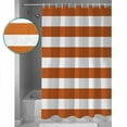 thumbnail image 3 of Shower Curtain, Farmhouse Classic Stripes Waterproof Shower Curtain Set with Hooks for Bathroom Showers,Stalls and Bathtubs,60x72In Orange White, 3 of 8