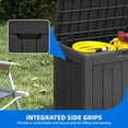 thumbnail image 6 of Dextrus 31 Gallon Weatherproof Resin Deck Box, Lockable Outdoor Storage Container, Heavy-Duty Patio Organizer for Cushions, Garden Tools, Poolside Supplies and Sports Gear, Black, 6 of 8