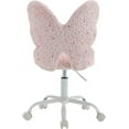 thumbnail image 4 of Butterfly Kids Desk Chair Girls Students Study Chair Adjustable Computer Chair Furry Swivel Office Chair Child Reading Chair for Home/Bedroom/School/Dorm, Pink, 4 of 8