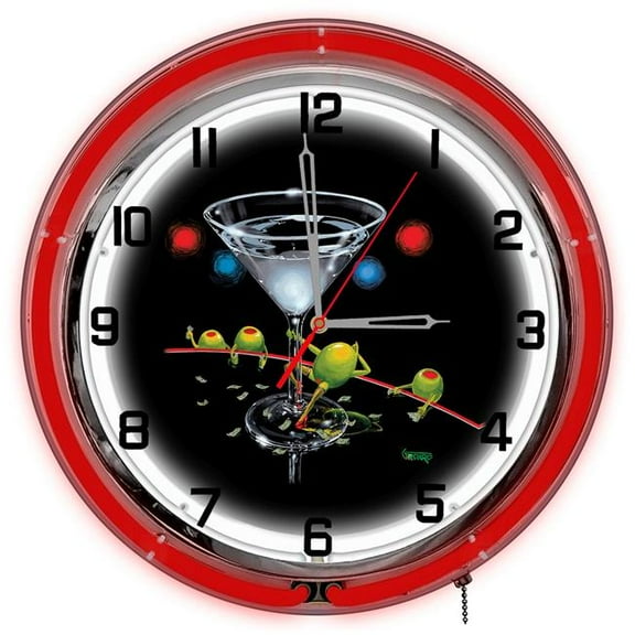 Petro Enterprises  Dirty Martini 14 in. Neon Clock