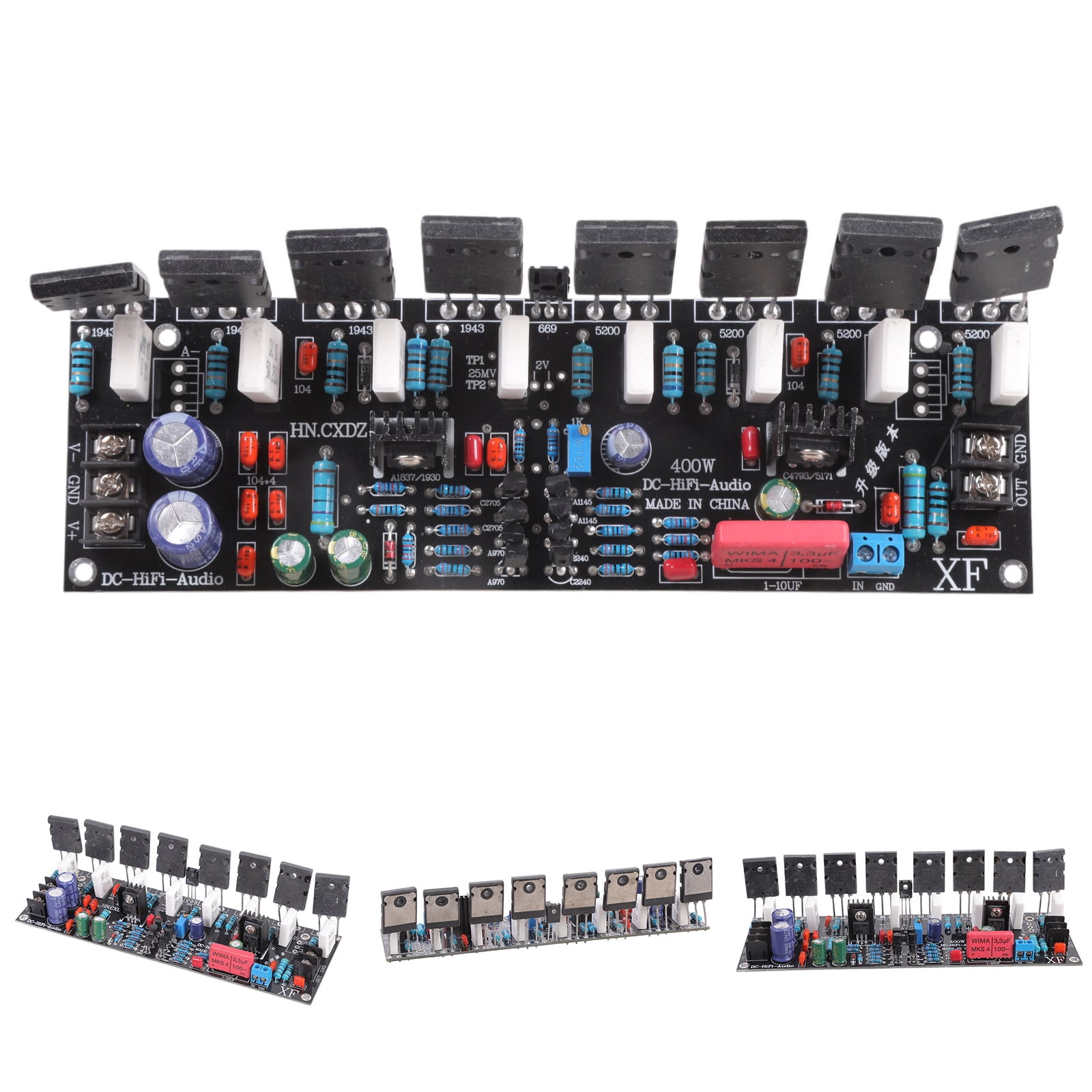 Monos Blocking 400W Sound Power Amplifier Double Differential Noise Circuit Drive 15 Inch Speakers for Studio Use