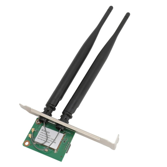WiFi Card, Dual Band Stable Adapter Card 2.4G 5G 300Mbps with Dual Antenna for Desktop Computer