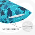thumbnail image 3 of Daiia World Turtle Day Bedding Waterproof Pillow Protector Zippered Queen – Bed Bug Proof Pillow Encasement-14"x20", 3 of 6