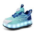 thumbnail image 3 of Kids Roller Skates Light up Shoes with Wheels Shoes LED USB Charging Roller Sneakers for Girls Boys Birthday Christmas Gift, 3 of 14