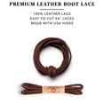 thumbnail image 7 of Cobbler's Choice Leather Boot Lace - 54 Inches - Burnt Sienna Clay Red, 7 of 7
