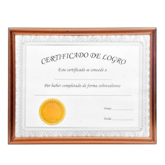 Marco para Certificado Prichos Cobre 14 x 30 cm